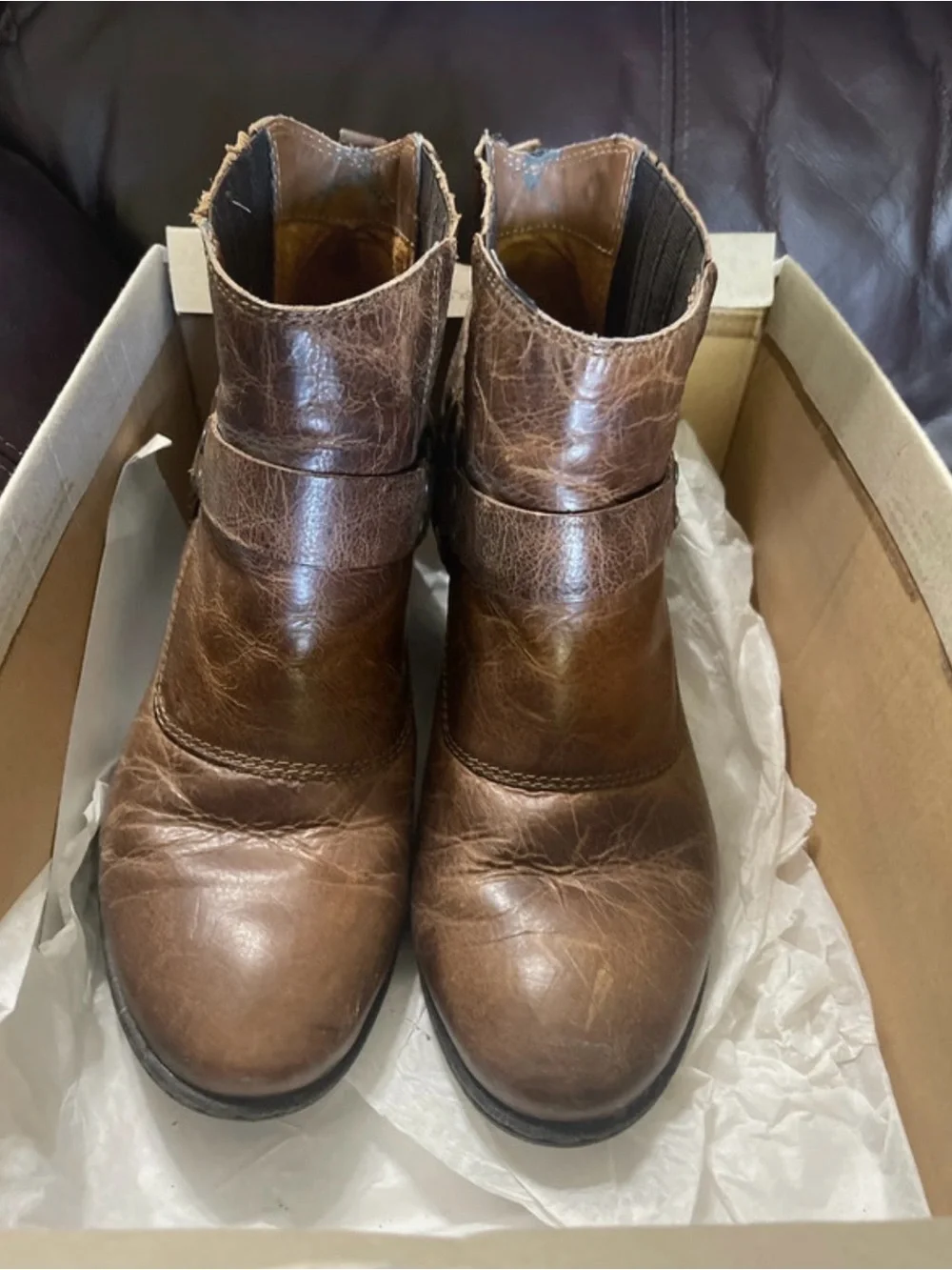 Women’s Born Sasha Brown Leather Ankle boots